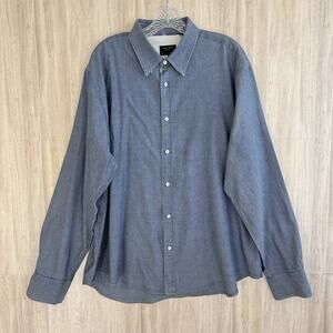 Rag & Bone Shirt Men 2XL Slim Fit 2 Blue Chambray Button Down Collared Preppy